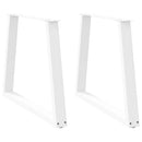 vidaXL 2 db fehér, V-alakú acél étkezőasztal láb 80 x (72-73,3) cm