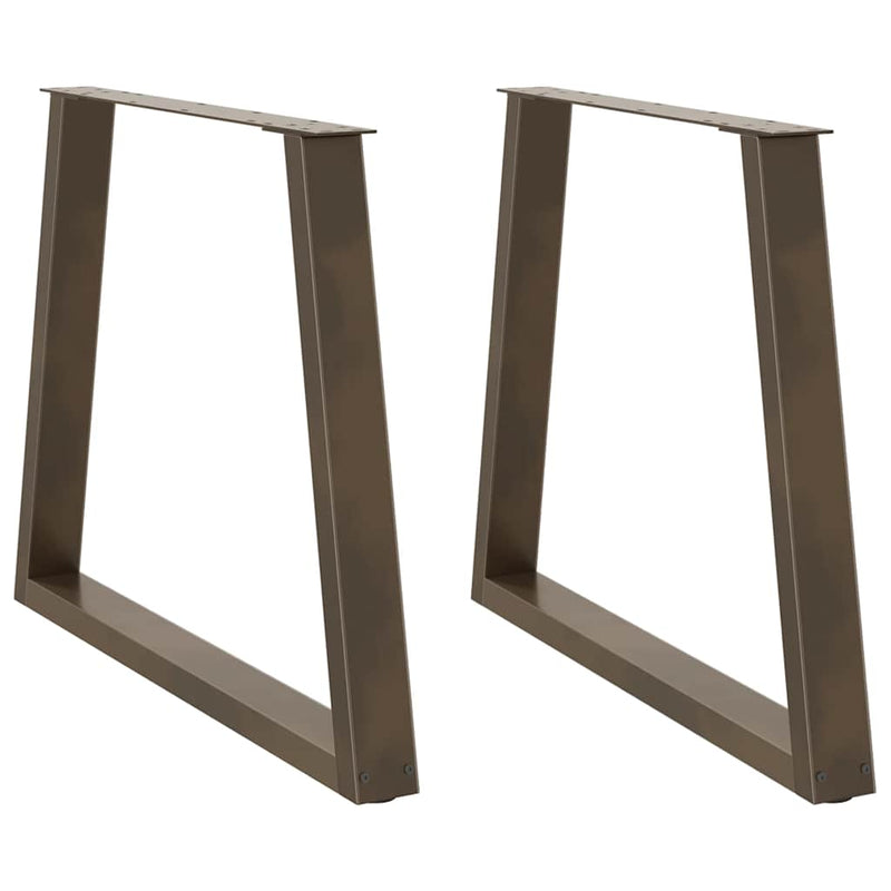 vidaXL 2 db V-alakú natúr acél étkezőasztal láb 80x(72-73,3) cm acél