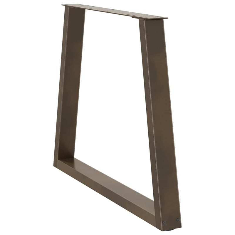 vidaXL 2 db V-alakú natúr acél étkezőasztal láb 80x(72-73,3) cm acél
