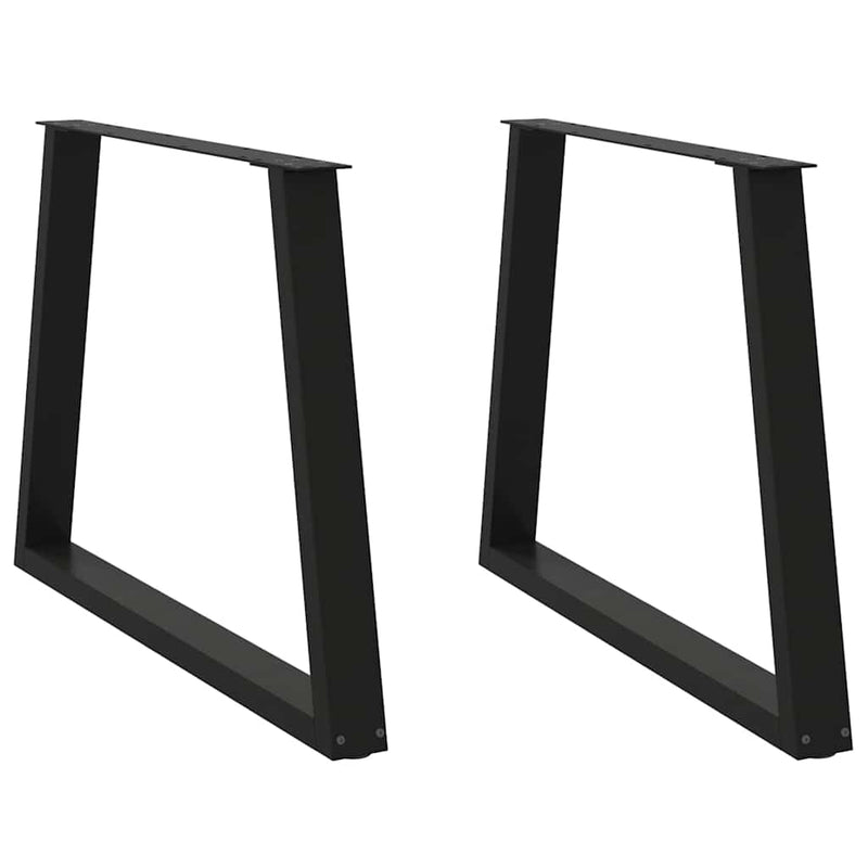 vidaXL 2 db fekete, V-alakú acél étkezőasztal láb 90 x (72-73,3) cm