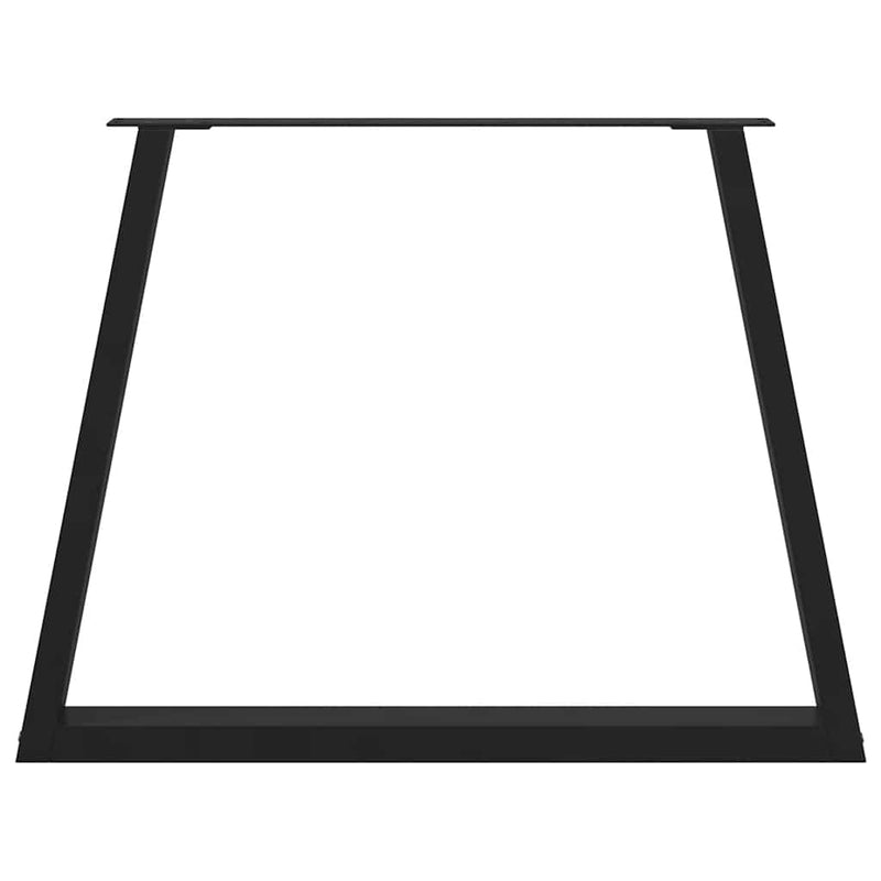 vidaXL 2 db fekete, V-alakú acél étkezőasztal láb 90 x (72-73,3) cm