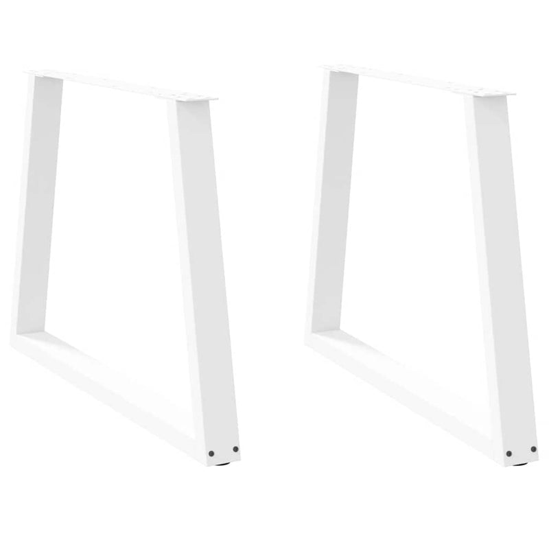 vidaXL 2 db fehér, V-alakú étkezőasztal láb 90 x (72-73,3) cm acél étkezőasztal láb