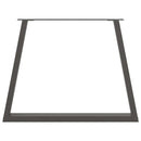 vidaXL 2 db antracitszürke, V-alakú acél étkezőasztal láb 90 x (72-73,3) cm