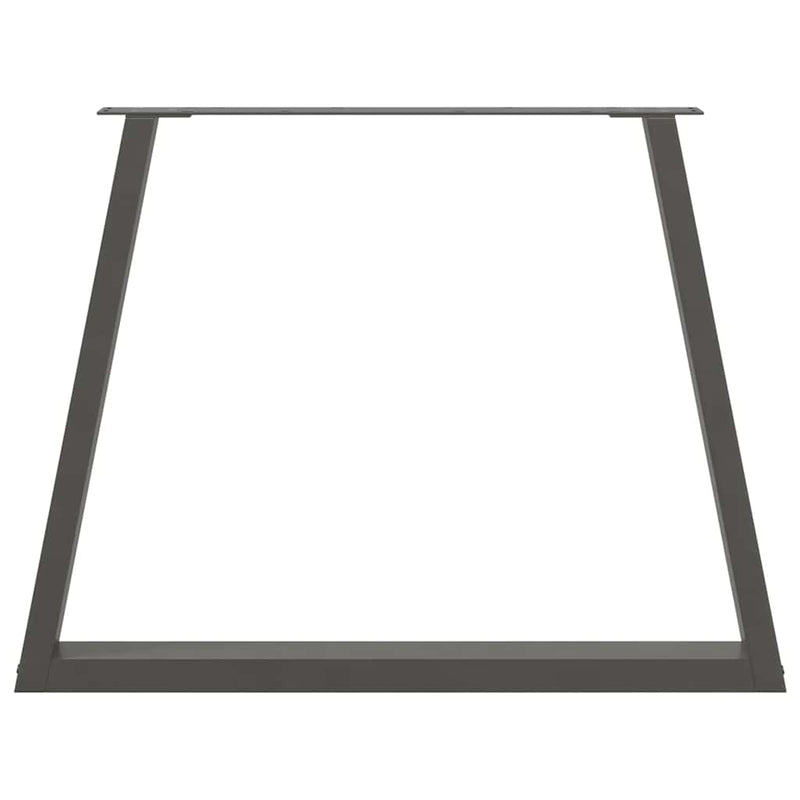 vidaXL 2 db antracitszürke, V-alakú acél étkezőasztal láb 90 x (72-73,3) cm