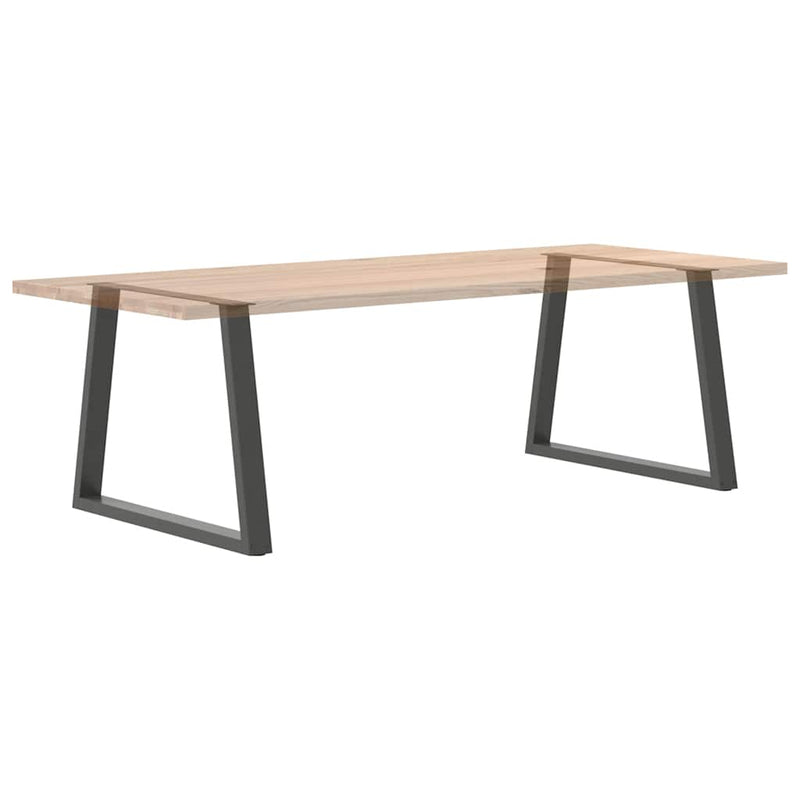 vidaXL 2 db antracitszürke, V-alakú acél étkezőasztal láb 90 x (72-73,3) cm