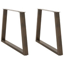 vidaXL 2 db V-alakú natúr acél étkezőasztal láb 90 x (72-73,3) cm acél