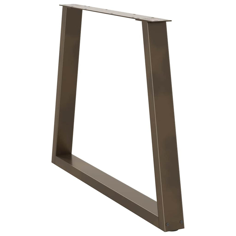 vidaXL 2 db V-alakú natúr acél étkezőasztal láb 90 x (72-73,3) cm acél