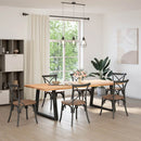 vidaXL 2 db V-alakú étkezőasztal láb fekete 100 x (72-73,3) cm acél étkezőasztal láb