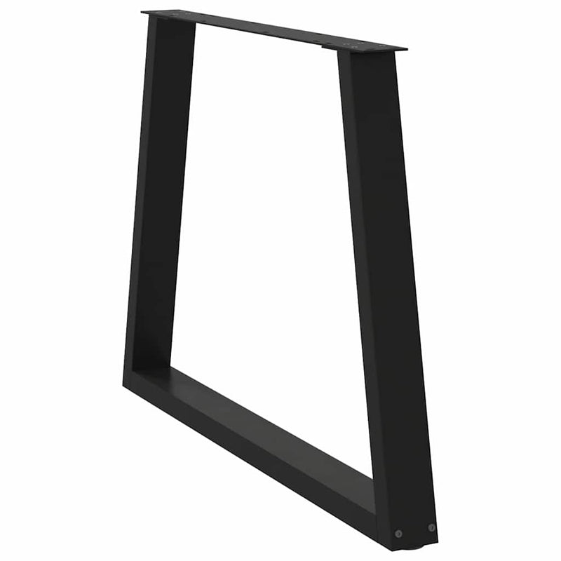 vidaXL 2 db V-alakú étkezőasztal láb fekete 100 x (72-73,3) cm acél étkezőasztal láb