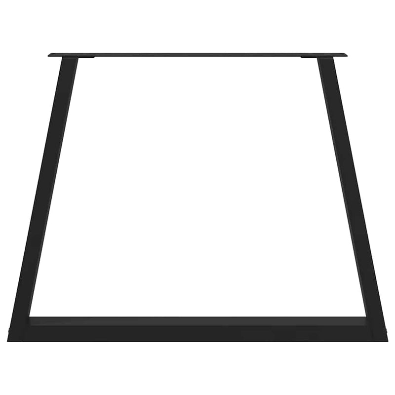 vidaXL 2 db V-alakú étkezőasztal láb fekete 100 x (72-73,3) cm acél étkezőasztal láb
