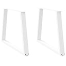 vidaXL 2 db fehér, V-alakú étkezőasztal láb 100 x (72-73,3) cm acél étkezőasztal láb