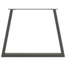 vidaXL 2 db antracitszürke étkezőasztal V-alakú láb 100 x (72-73,3) cm acél étkezőasztal láb