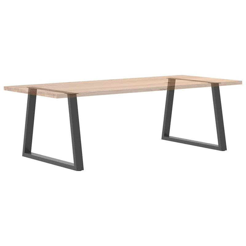 vidaXL 2 db antracitszürke étkezőasztal V-alakú láb 100 x (72-73,3) cm acél étkezőasztal láb