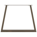 vidaXL 2 db V-alakú étkezőasztal láb natúr acél 100 x (72-73,3) cm acél