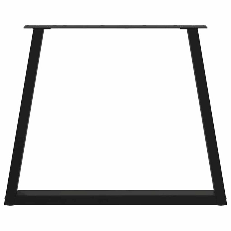 vidaXL 3 db V-alakú étkezőasztal láb fekete 70 x (72-73,3) cm acél étkezőasztal láb