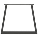 vidaXL 3 db antracitszürke, V-alakú acél étkezőasztalláb 70 x (72-73,3) cm