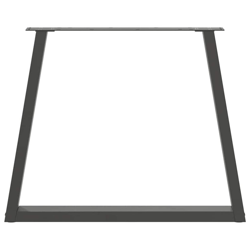 vidaXL 3 db antracitszürke, V-alakú acél étkezőasztalláb 70 x (72-73,3) cm