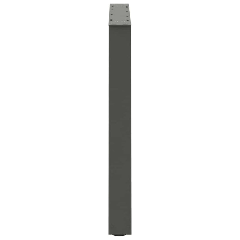 vidaXL 3 db antracitszürke, V-alakú acél étkezőasztalláb 70 x (72-73,3) cm