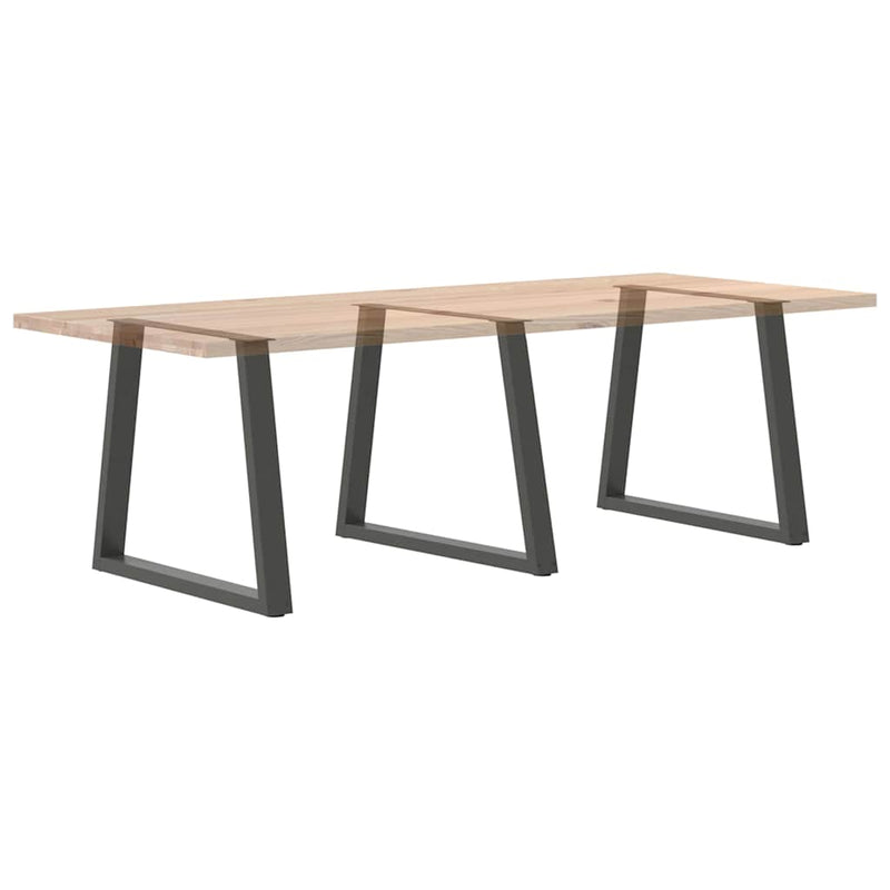 vidaXL 3 db antracitszürke, V-alakú acél étkezőasztalláb 70 x (72-73,3) cm