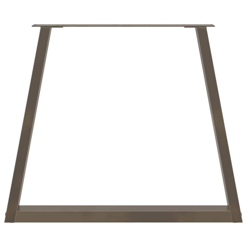 vidaXL 3 db V-alakú natúr acél étkezőasztal láb 70 x (72-73,3) cm acél