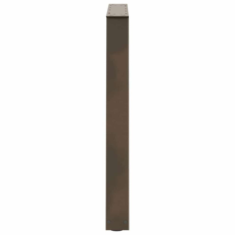 vidaXL 3 db V-alakú natúr acél étkezőasztal láb 70 x (72-73,3) cm acél