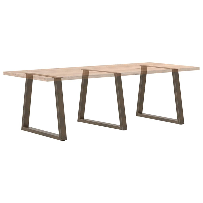 vidaXL 3 db V-alakú natúr acél étkezőasztal láb 70 x (72-73,3) cm acél