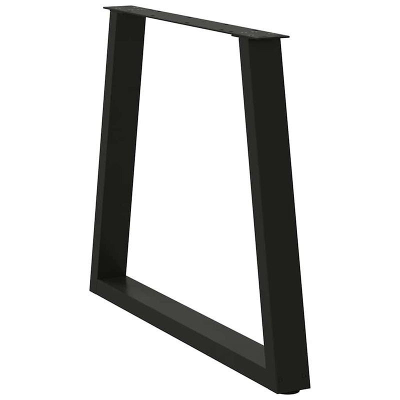 vidaXL 3 db V-alakú étkezőasztal láb fekete 80 x (72-73,3) cm acél étkezőasztal láb