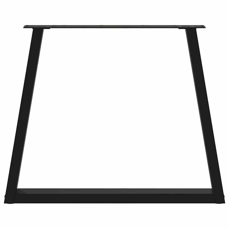 vidaXL 3 db V-alakú étkezőasztal láb fekete 80 x (72-73,3) cm acél étkezőasztal láb
