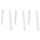 vidaXL 3 db fehér, V-alakú étkezőasztal láb 80 x (72-73,3) cm acél étkezőasztal láb