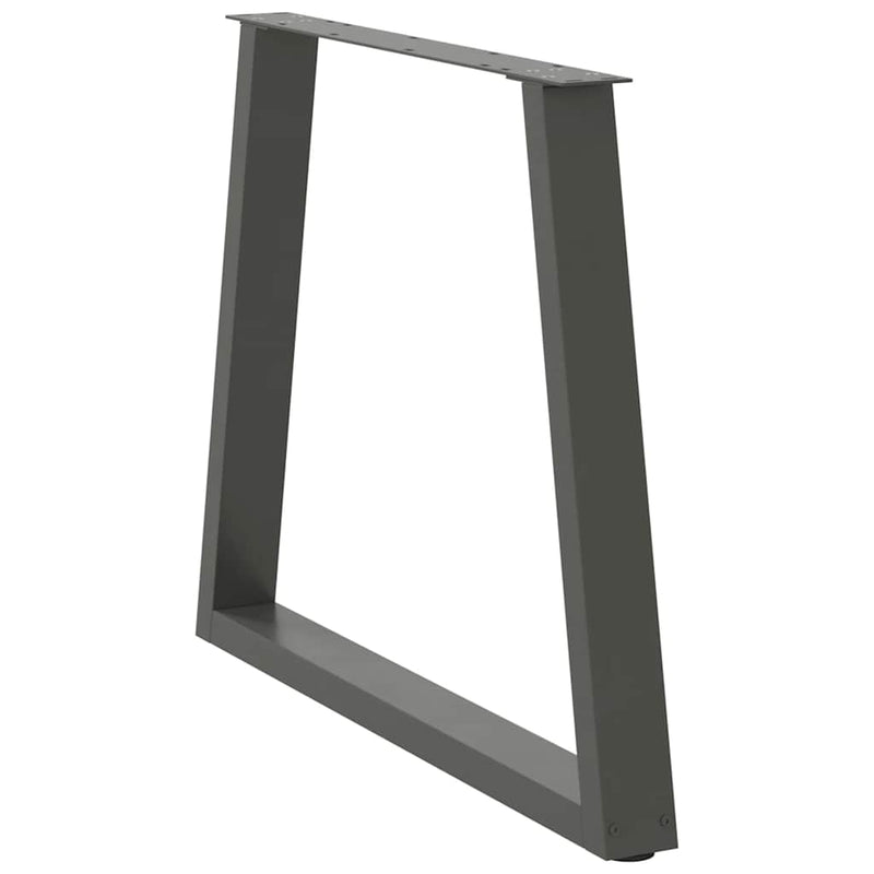 vidaXL 3 db antracitszürke, V-alakú acél étkezőasztalláb 80 x (72-73,3) cm