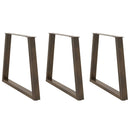 vidaXL 3 db V-alakú natúr acél étkezőasztal láb 80x(72-73,3) cm acél