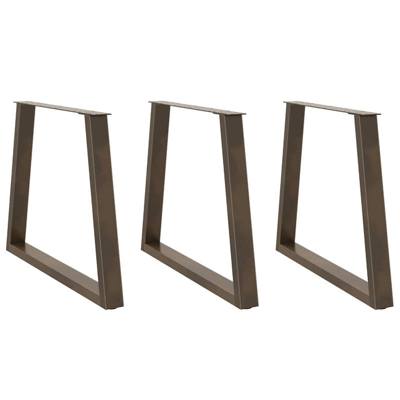 vidaXL 3 db V-alakú natúr acél étkezőasztal láb 80x(72-73,3) cm acél