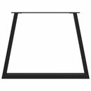 vidaXL 3 db fekete, V-alakú acél étkezőasztal láb 90 x (72-73,3) cm
