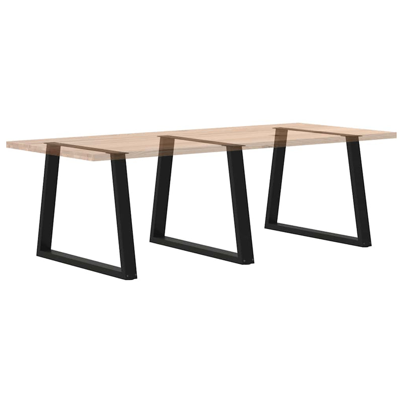 vidaXL 3 db fekete, V-alakú acél étkezőasztal láb 90 x (72-73,3) cm