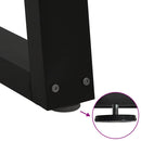 vidaXL 3 db fekete, V-alakú acél étkezőasztal láb 90 x (72-73,3) cm