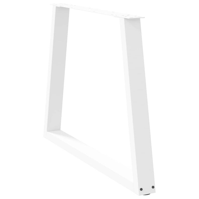vidaXL 3 db fehér, V-alakú étkezőasztal láb 90 x (72-73,3) cm acél étkezőasztal láb