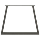 vidaXL 3 db antracitszürke, V-alakú acél étkezőasztalláb 90 x (72-73,3) cm