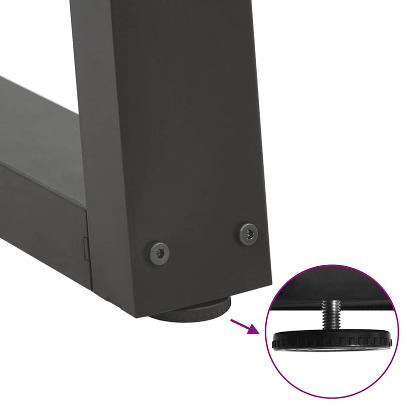 vidaXL 3 db antracitszürke, V-alakú acél étkezőasztalláb 90 x (72-73,3) cm
