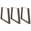 vidaXL 3 db V-alakú natúr acél étkezőasztal láb 90 x (72-73,3) cm acél