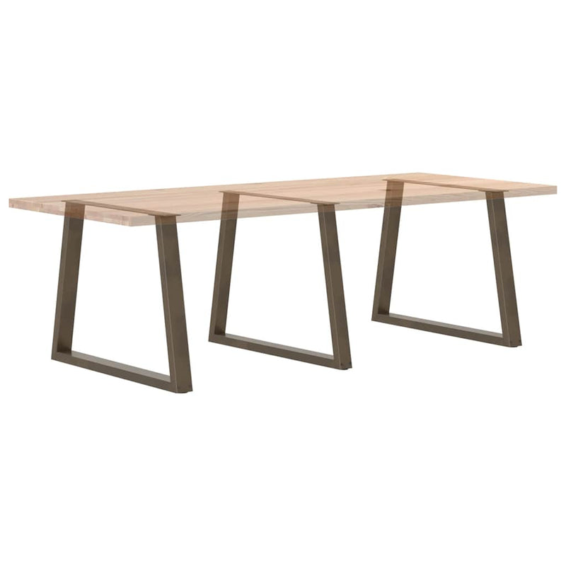 vidaXL 3 db V-alakú natúr acél étkezőasztal láb 90 x (72-73,3) cm acél