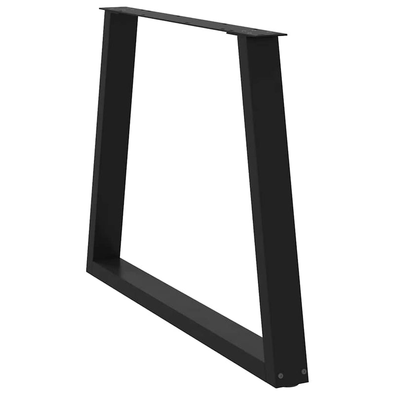 vidaXL 3 db V-alakú étkezőasztal láb fekete 100 x (72-73,3) cm acél étkezőasztal láb