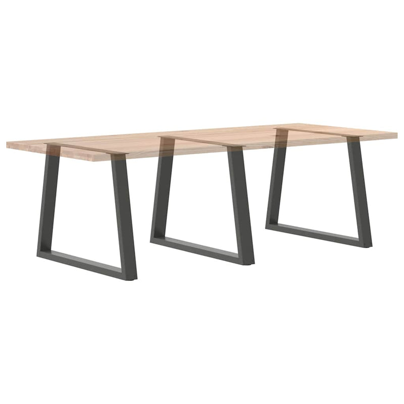 vidaXL 3 db antracitszürke étkezőasztal láb V-alakú 100 x (72-73,3) cm acél étkezőasztal láb