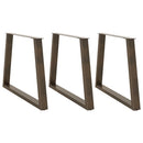 vidaXL 3 db V-alakú natúr acél étkezőasztal láb 100 x (72-73,3) cm acél