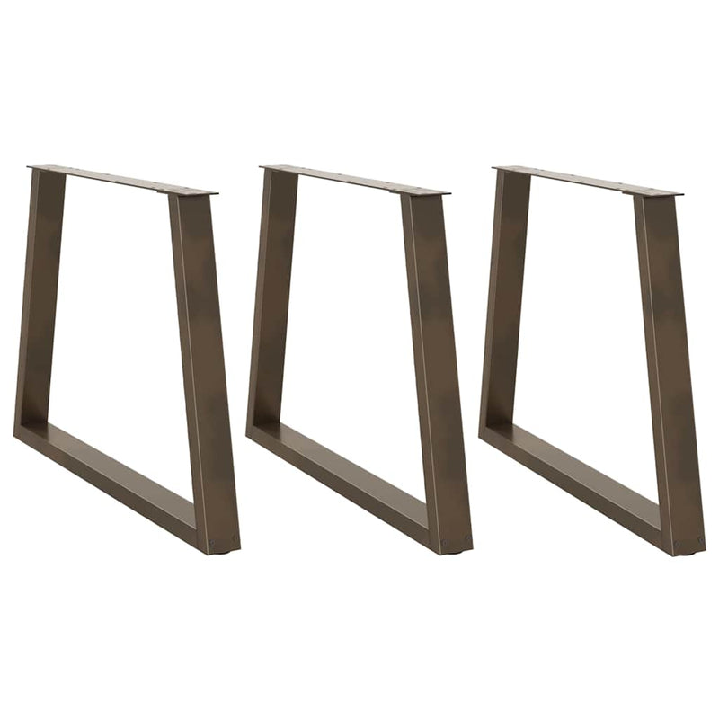 vidaXL 3 db V-alakú natúr acél étkezőasztal láb 100 x (72-73,3) cm acél
