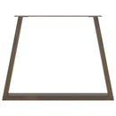 vidaXL 3 db V-alakú natúr acél étkezőasztal láb 100 x (72-73,3) cm acél