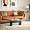 vidaXL 2 db fekete, V-alakú acél dohányzóasztal láb 30 x (30-31,3) cm