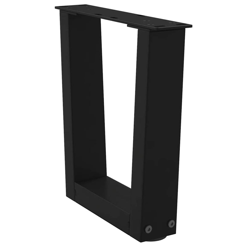 vidaXL 2 db fekete, V-alakú acél dohányzóasztal láb 30 x (30-31,3) cm