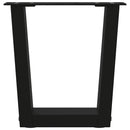 vidaXL 2 db fekete, V-alakú acél dohányzóasztal láb 30 x (30-31,3) cm