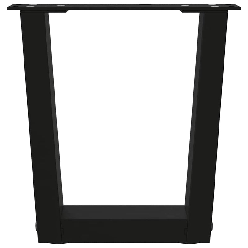 vidaXL 2 db fekete, V-alakú acél dohányzóasztal láb 30 x (30-31,3) cm