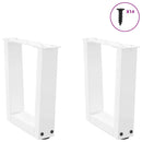 vidaXL 2 db fehér, V-alakú acél dohányzóasztal láb 30 x (30-31,3) cm